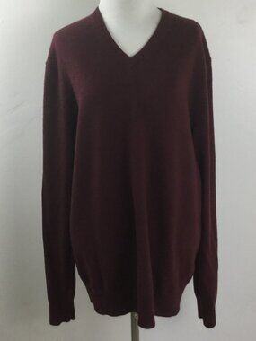 Black Brown 1826 Cashmere Brown V-Neck Sweater l